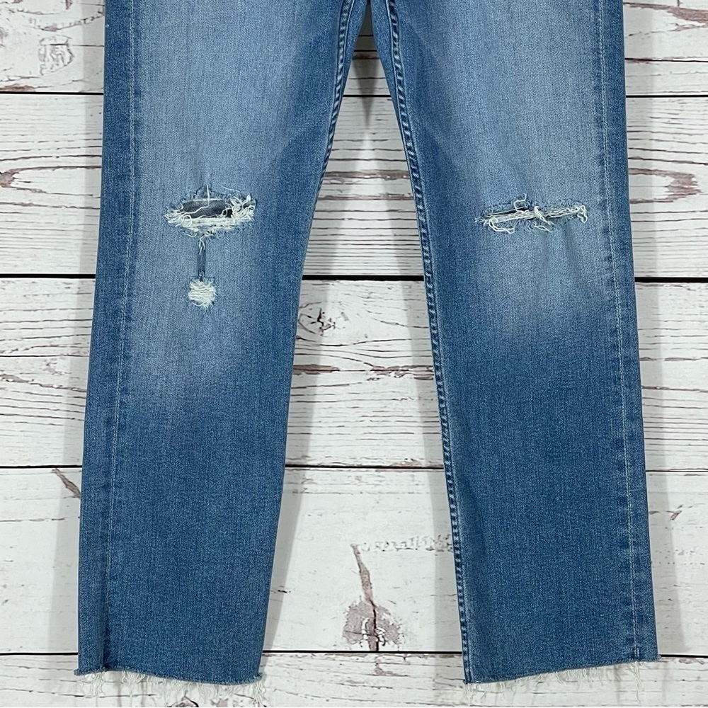 MOTHER High Waisted Rider Ankle Fray Jeans - Party Like A Pirate - Sz - 32 - Picture 3 of 12